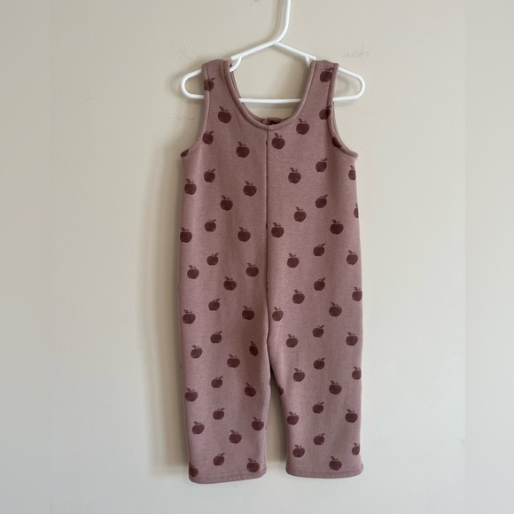 Zara Faux Fur Lined Apple Jumpsuit- Size 18-24 months - Picture 2 of 6